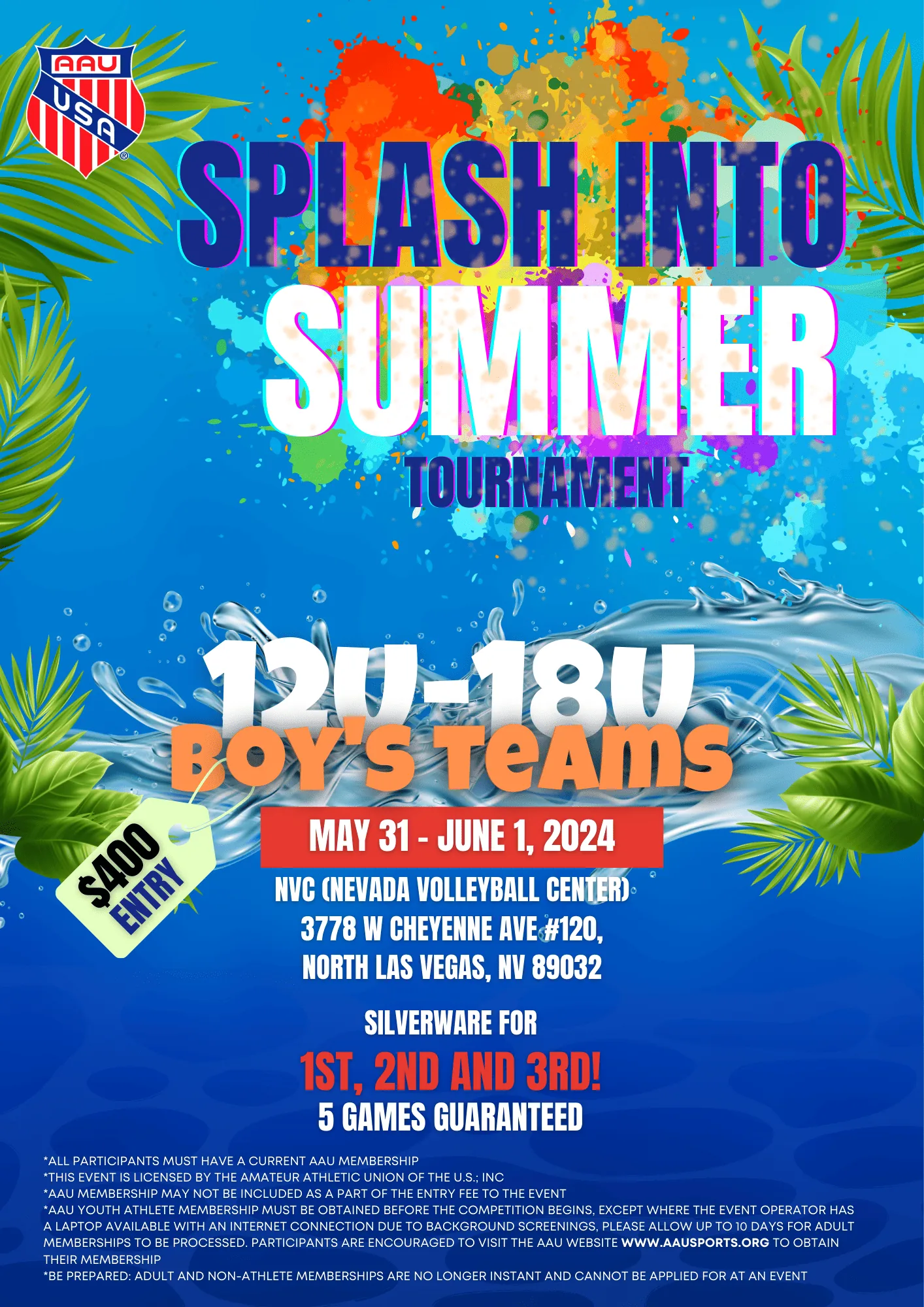 Splash Into Summer Tournament – Boys